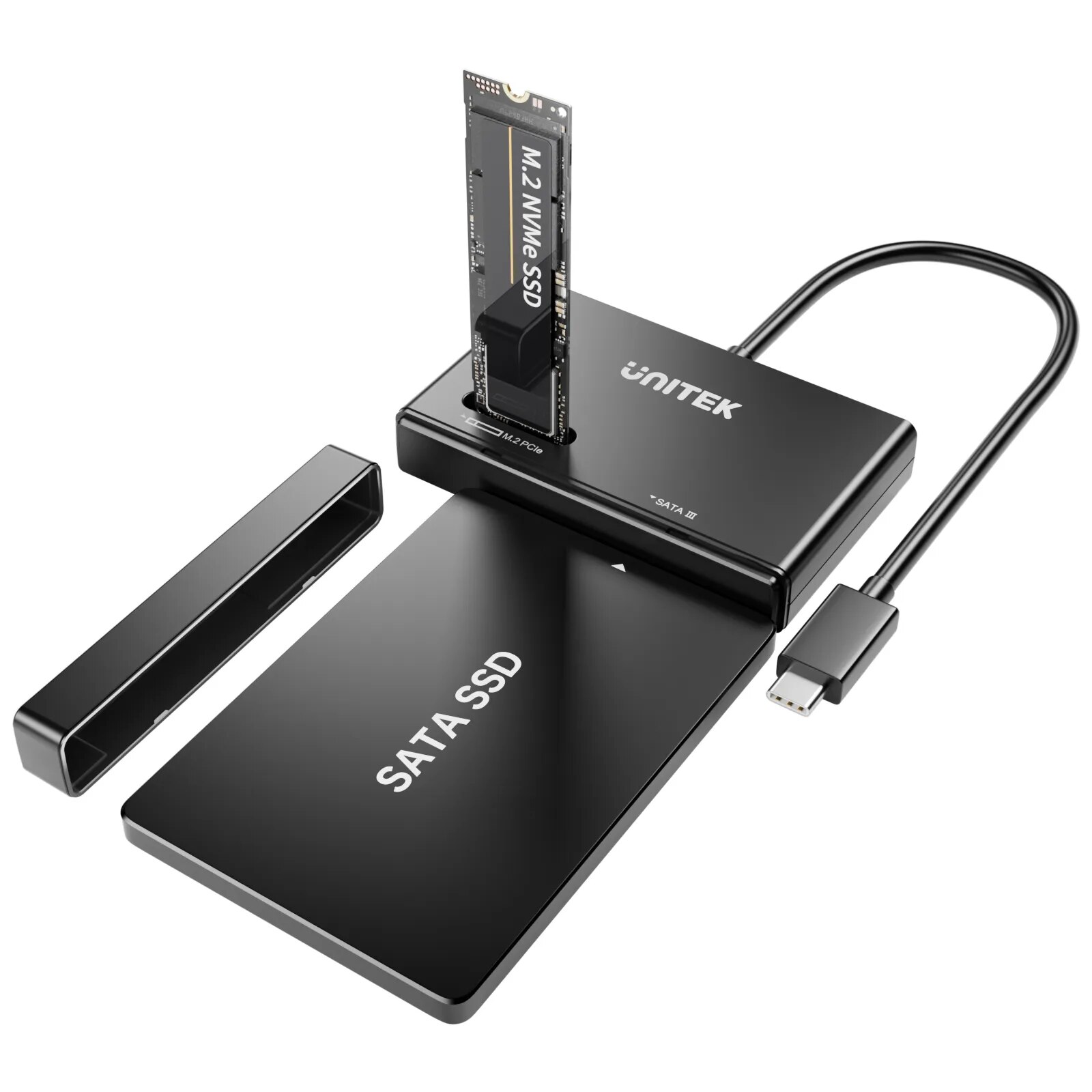 Unitek SSD Ŭ ̽ USB 3.2-M2 SATA , 2.5 3.5 ָ Ʈ ̺, 10 Gbps  ϵ ̺ , M.2 NVMe